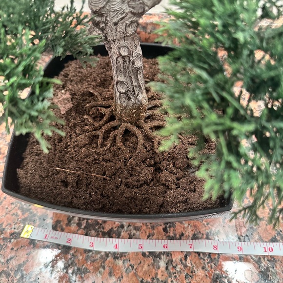 Artificial Elegant Bonsai Pine Tree Plastic Simulation Potted Plant Decorative - Picture 8 of 16